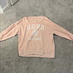 Soho Academy Blush Pink Crew Neck Sweater
